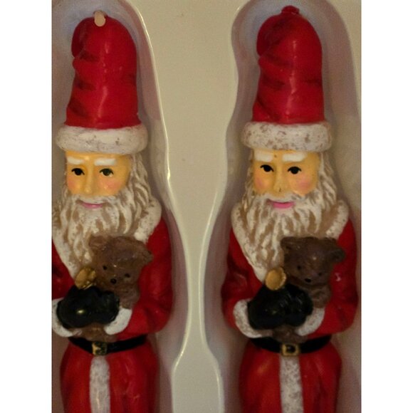 Santa Candles Robert Alan Candle Company - Vintage Santa Claus 10” Sculptured Ta - Picture 4 of 4